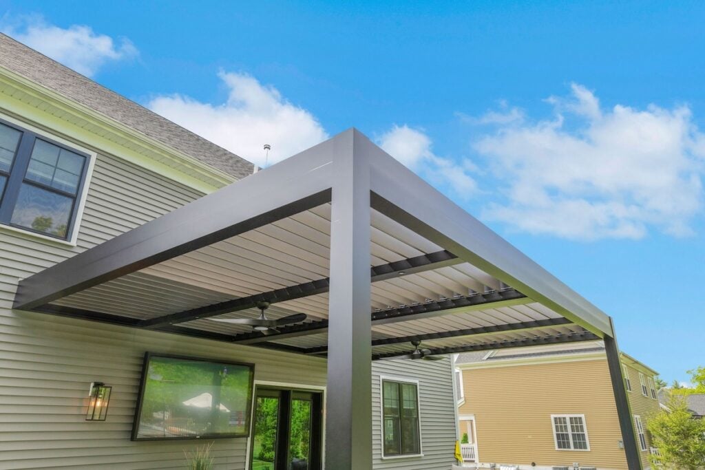 louvered pergola