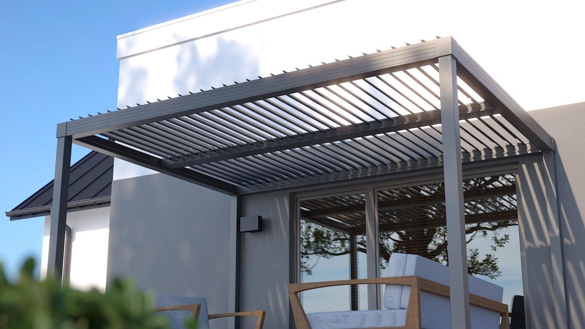 Pergola over the terrace.