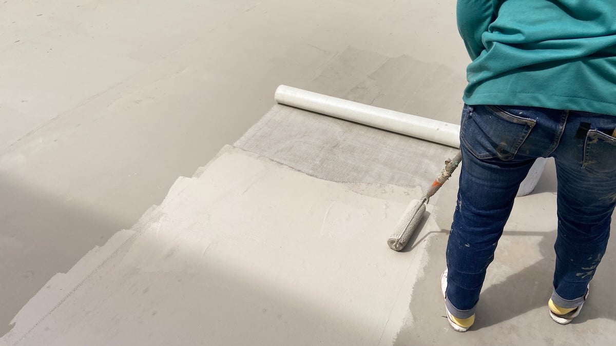 waterproofing on the roof concrete roof