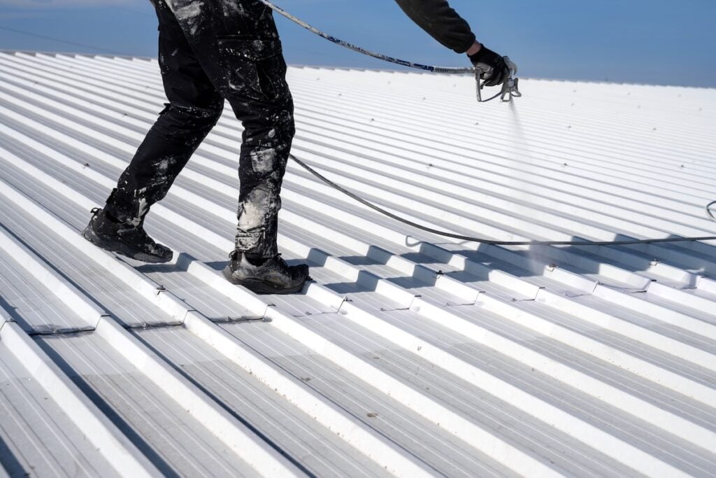 Metal roof painting
