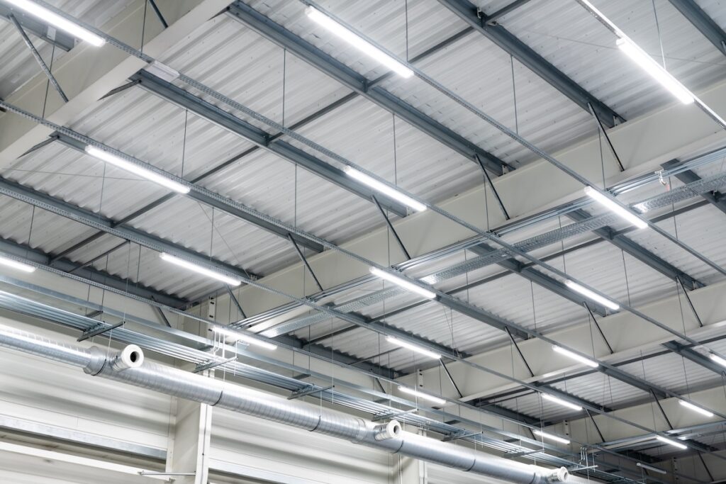 Warehouse roof inside