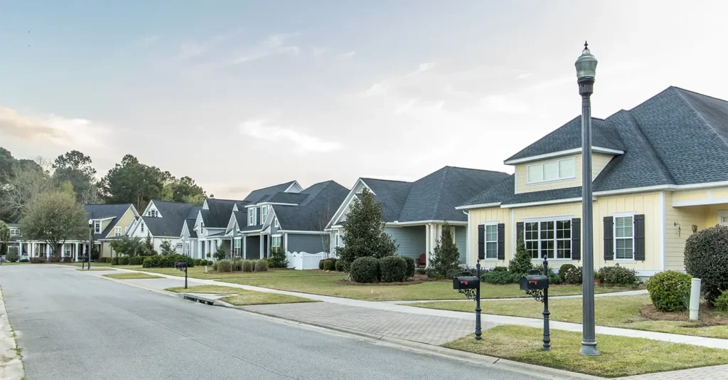 when should homeowners schedule a roof inspection in la crescent mn multiple houses with shingle roof in a neighbourhood
